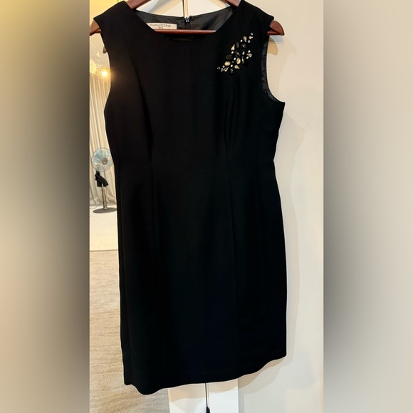 Evan-Picone Y2K Sleeveless Black Dress with Bead Accent Size 12P - Picture 5 of 9